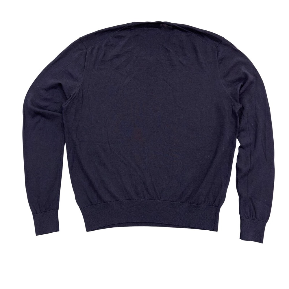Polo Ralph Lauren Mens Merino Wool V Neck Sweater Green Pony Size XL - Picture 3 of 9
